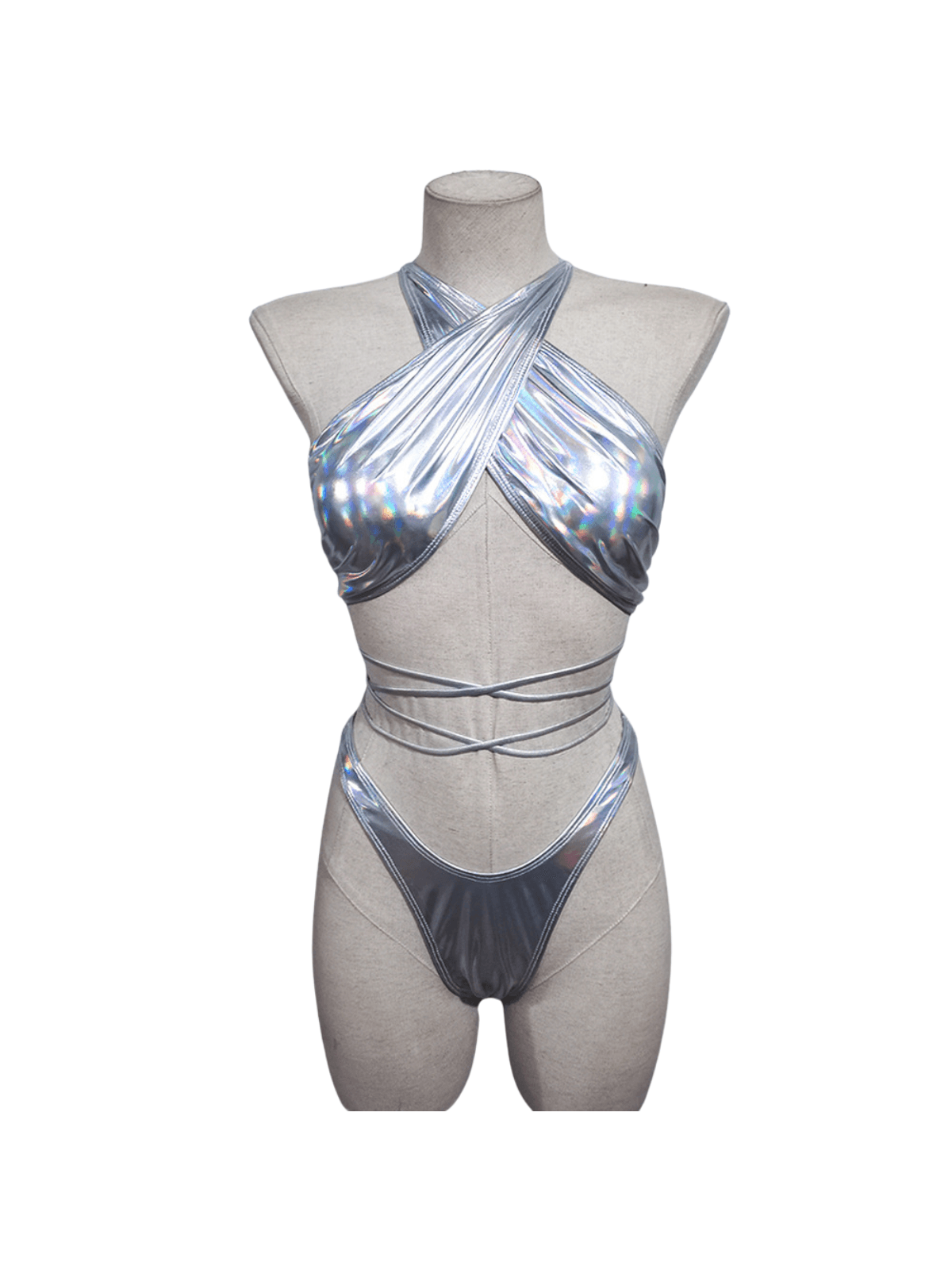 Ebenezer Dantel Metalik Bikini İki Parça Set