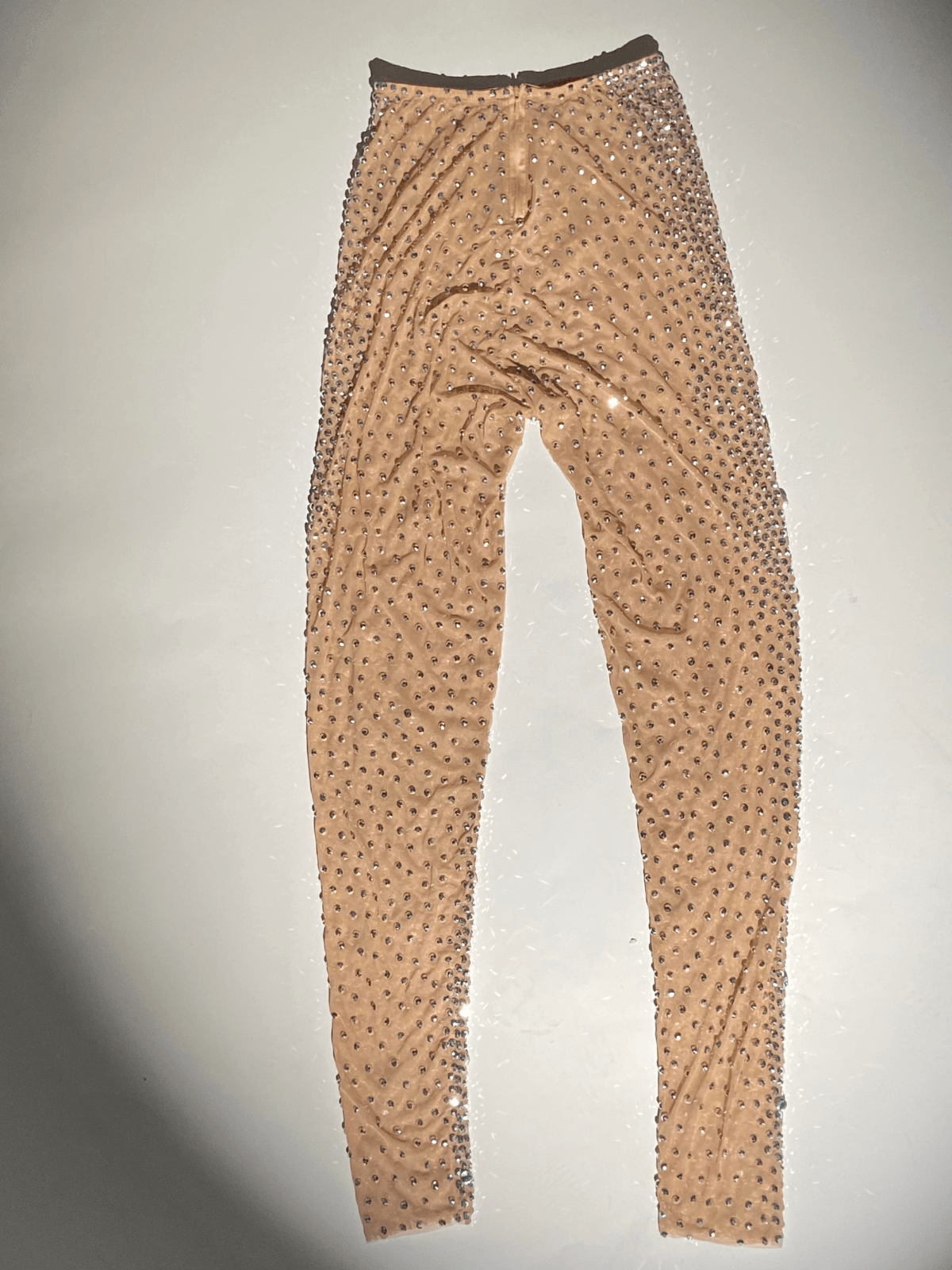 Ally Rhinestone Mesh Pantolon Açık Ten Rengi
