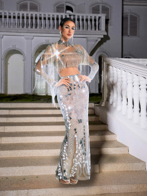 Alvin Akrilik Franj Skirt Seti