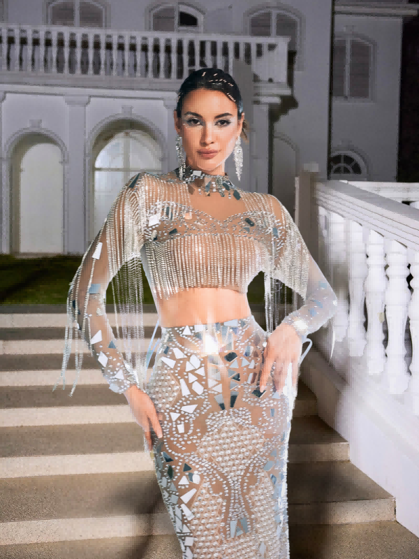 Alvin Akrilik Franj Skirt Seti