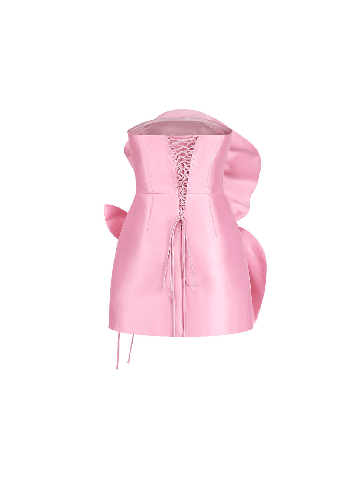 Anwen Askısız Çiçekli Mini Elbise Pembe