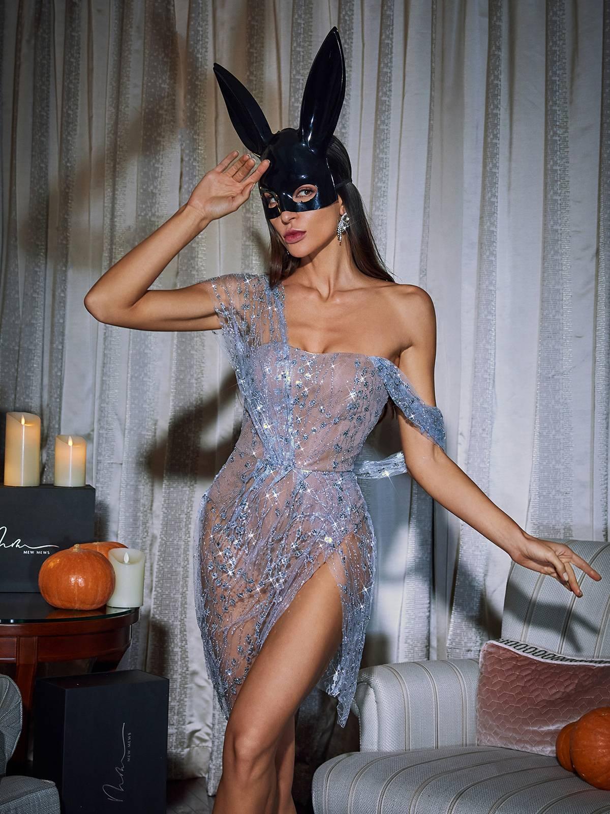 Bailee Parlak Payetli Mini Elbise