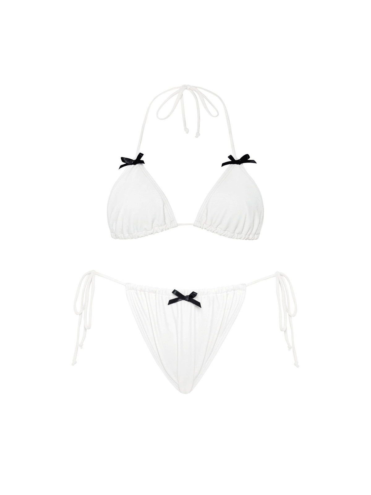 Brako Kemerli Bikini İki Parça Set Beyaz
