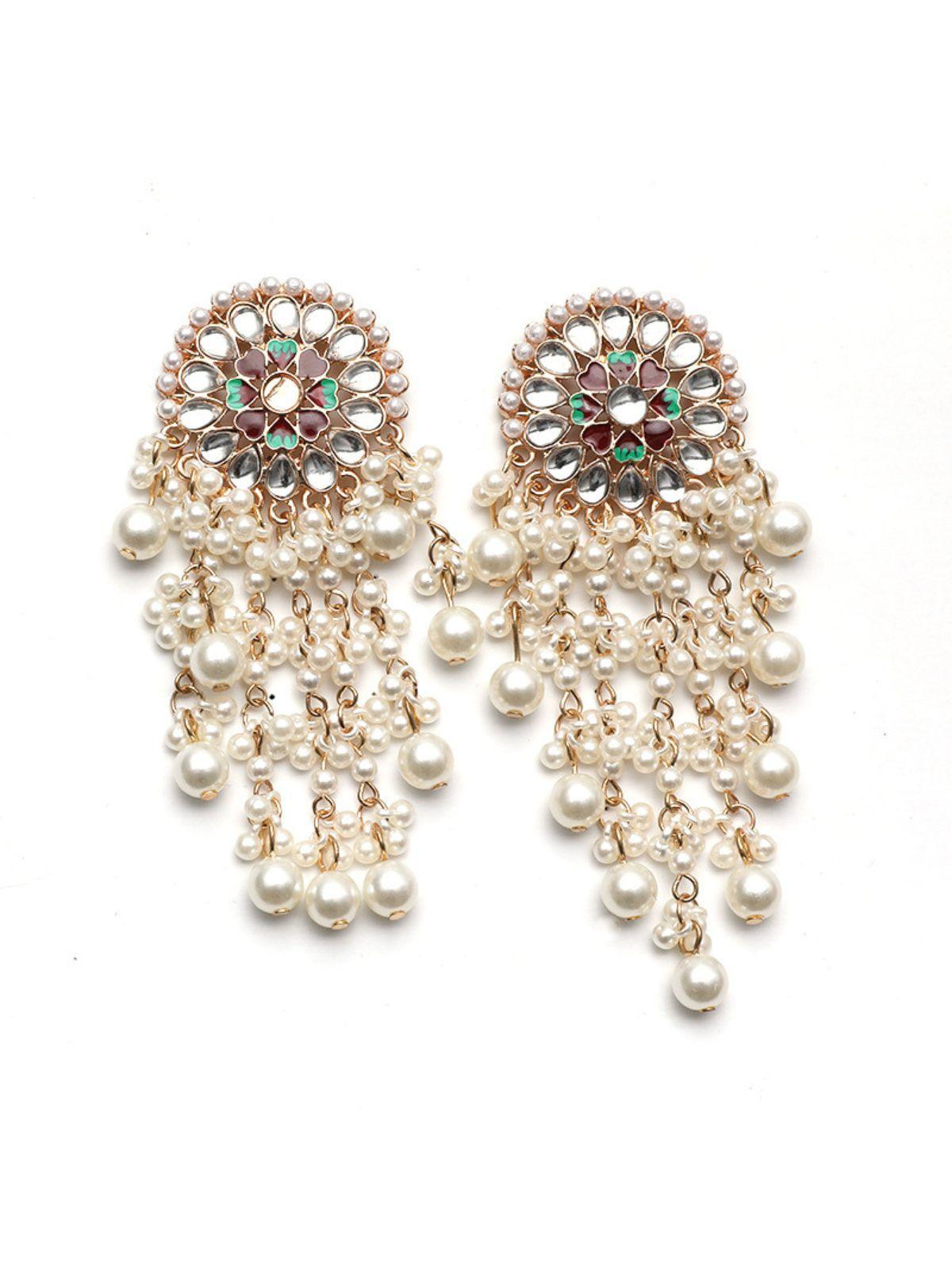 Brioni İnci Franj Earringleri