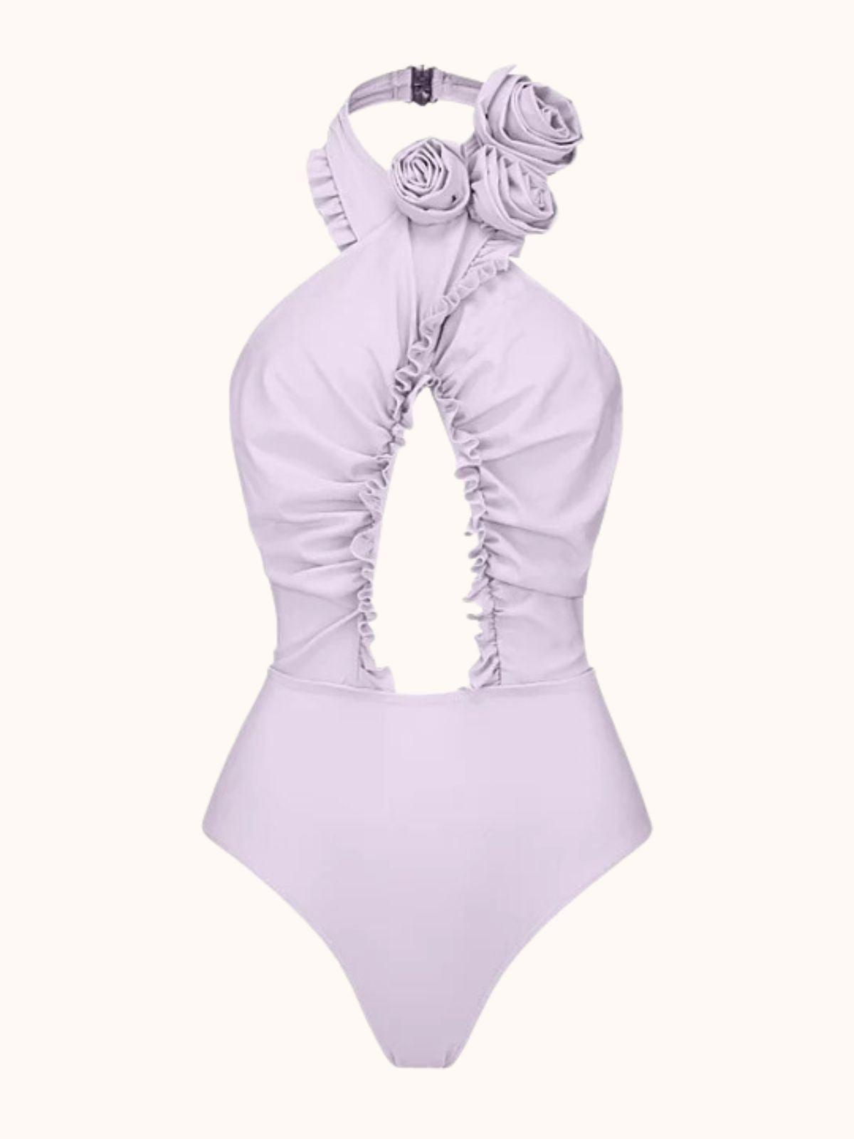 Cally Halter Yaka Mayo İkili Seti Lila