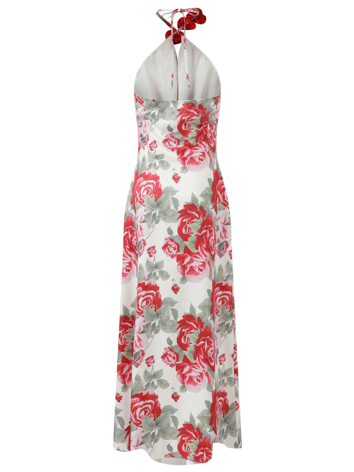 Daelira Halter Yaka Çiçekli Maxi Elbise