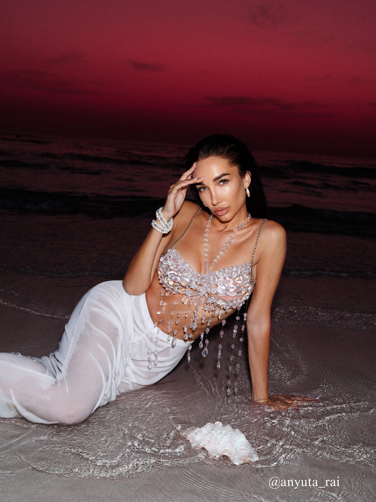 Didrika Fringe Taşlı Boncuklu Bralet