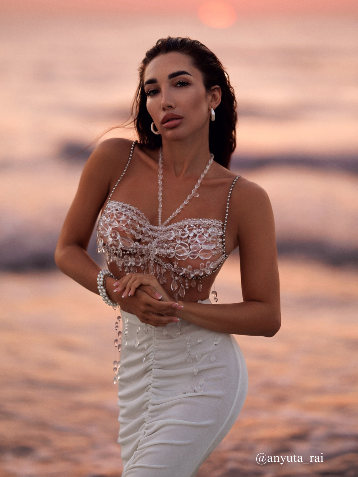 Didrika Fringe Taşlı Boncuklu Bralet