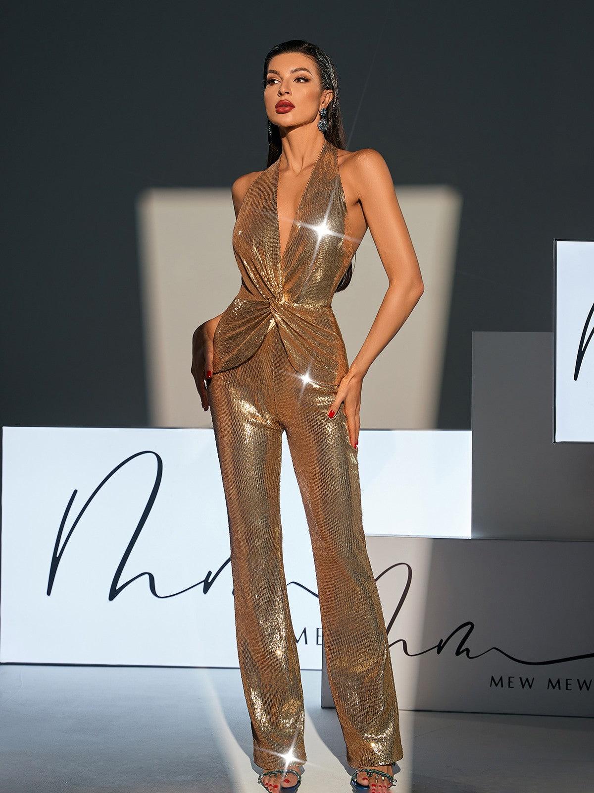 Enoch Sırtı Açık Kıvrımlı Sıralı Tulum