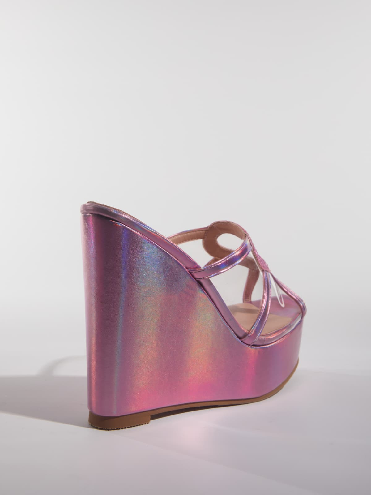 Gaelvira Rhinestone Kalp Wedge Mules