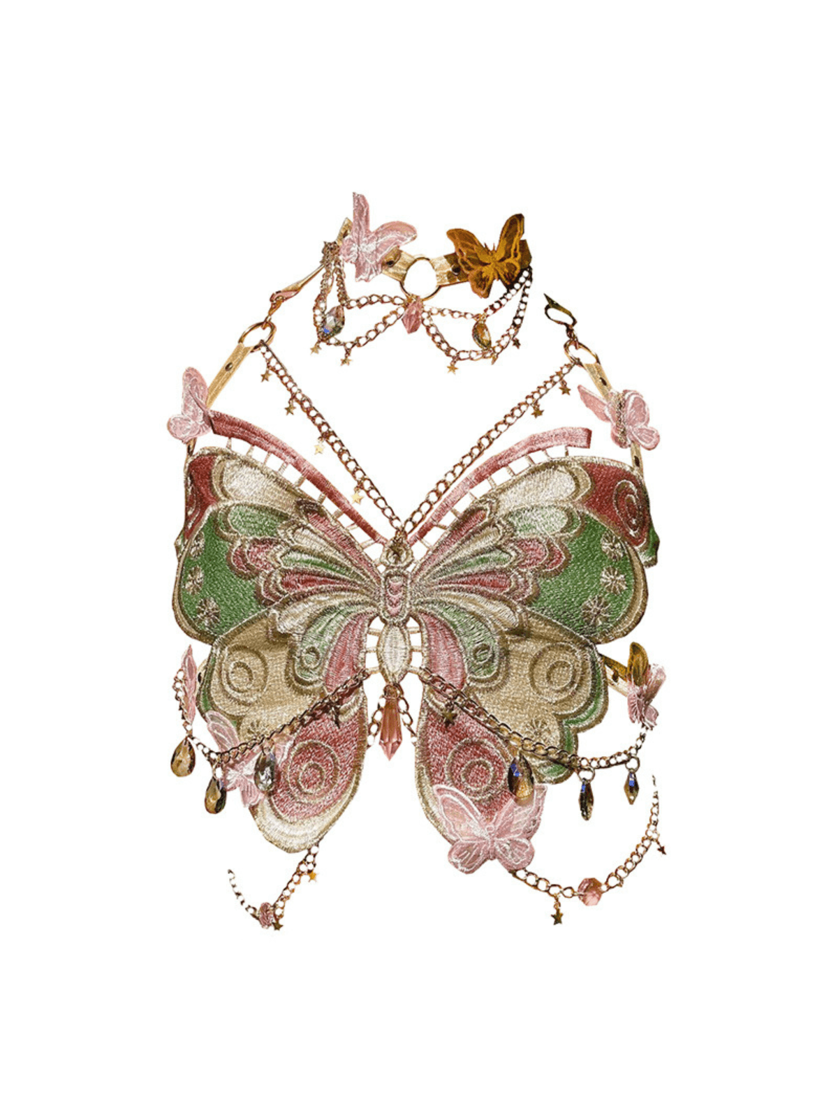 Mawar Yıldız Kelebek Nakışlı Üst