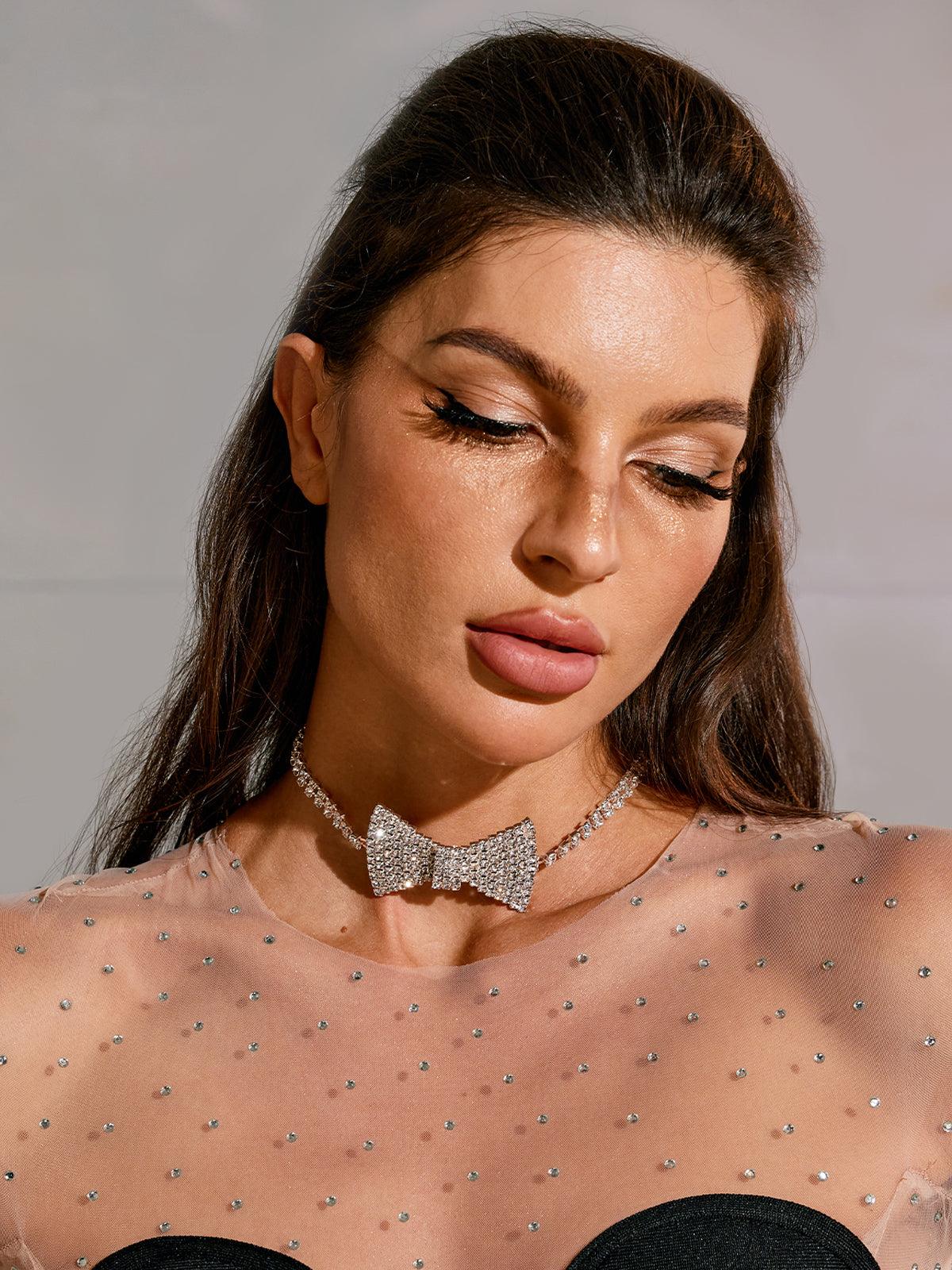 Melrose İkili Kristal Choker