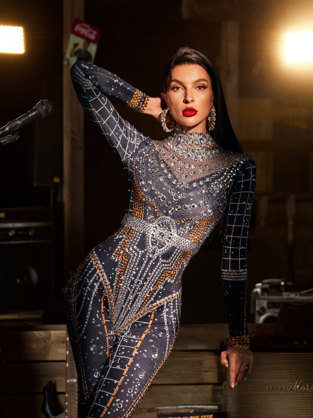 Micaela Desenli Rhinestone Tulum