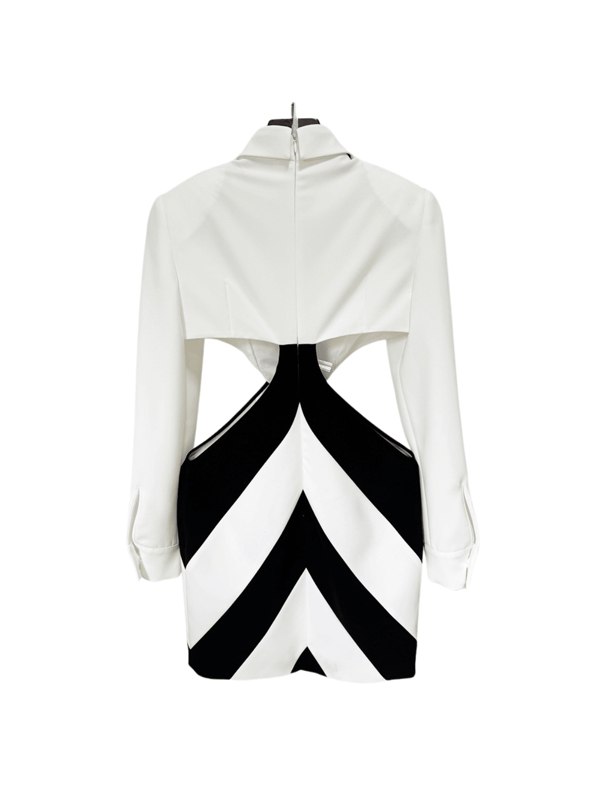 Wambach Katlanmış Yaka Kesik Mini Elbise