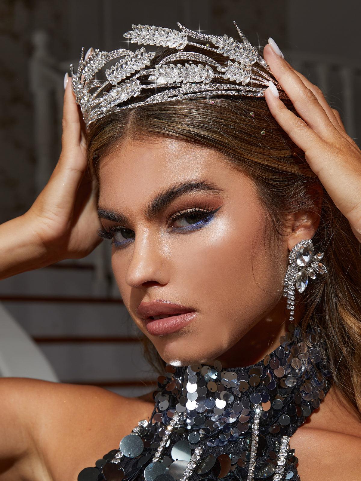 Carolyn Rhinestone Süslemeli Taç
