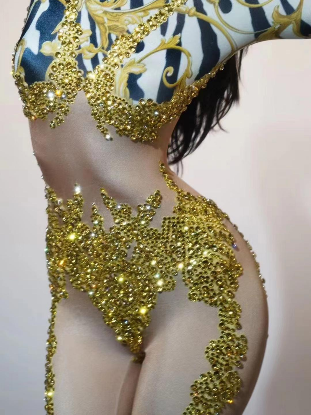 Abraham Taşlı Baskılı Tulum