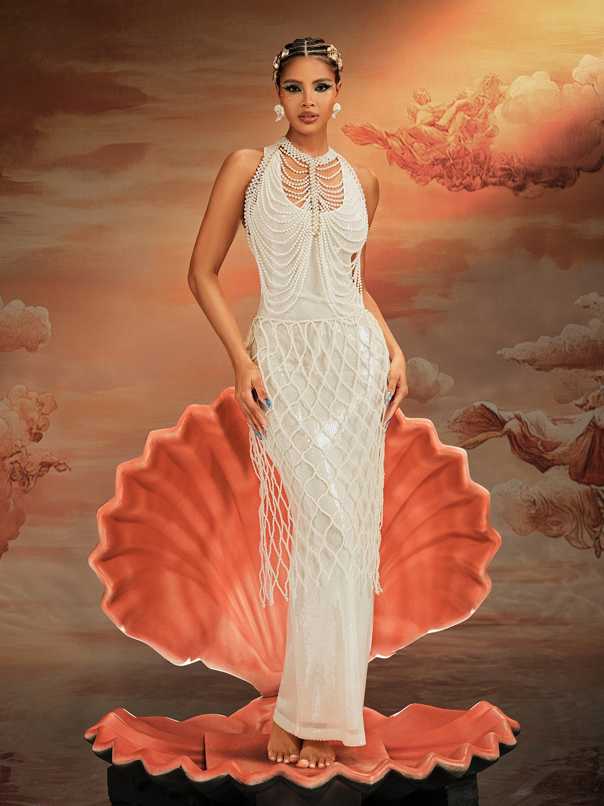 Airell İnci Fringe Üst