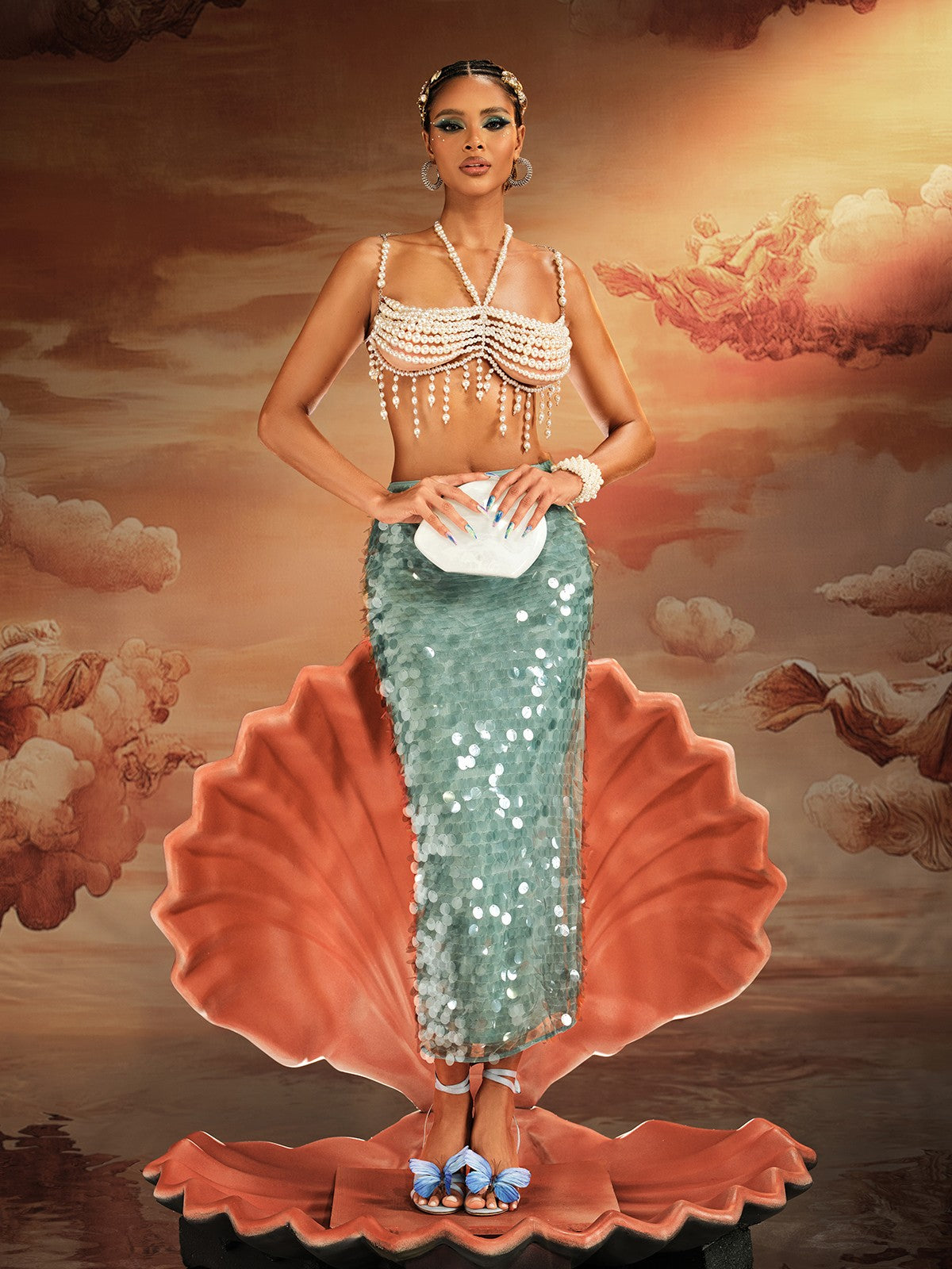 Akram Fringe İnci Boncuklu Bralette