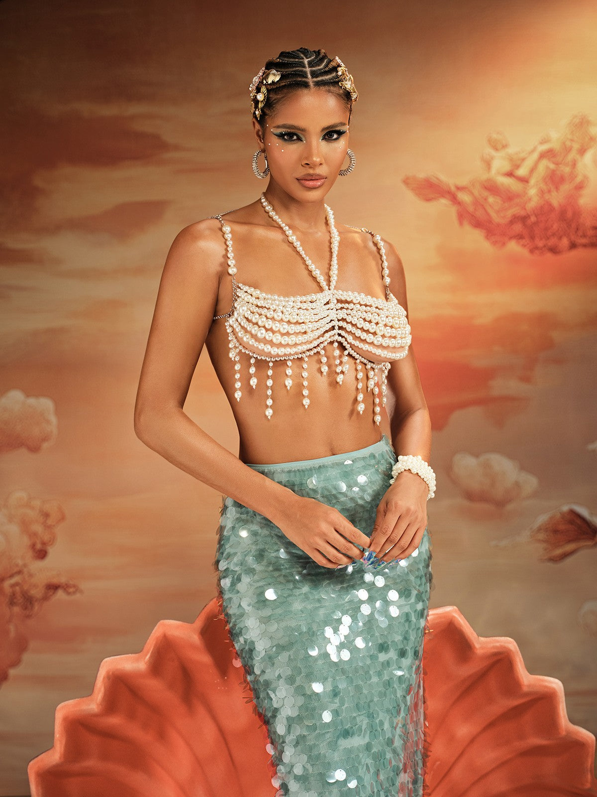 Akram Fringe İnci Boncuklu Bralette