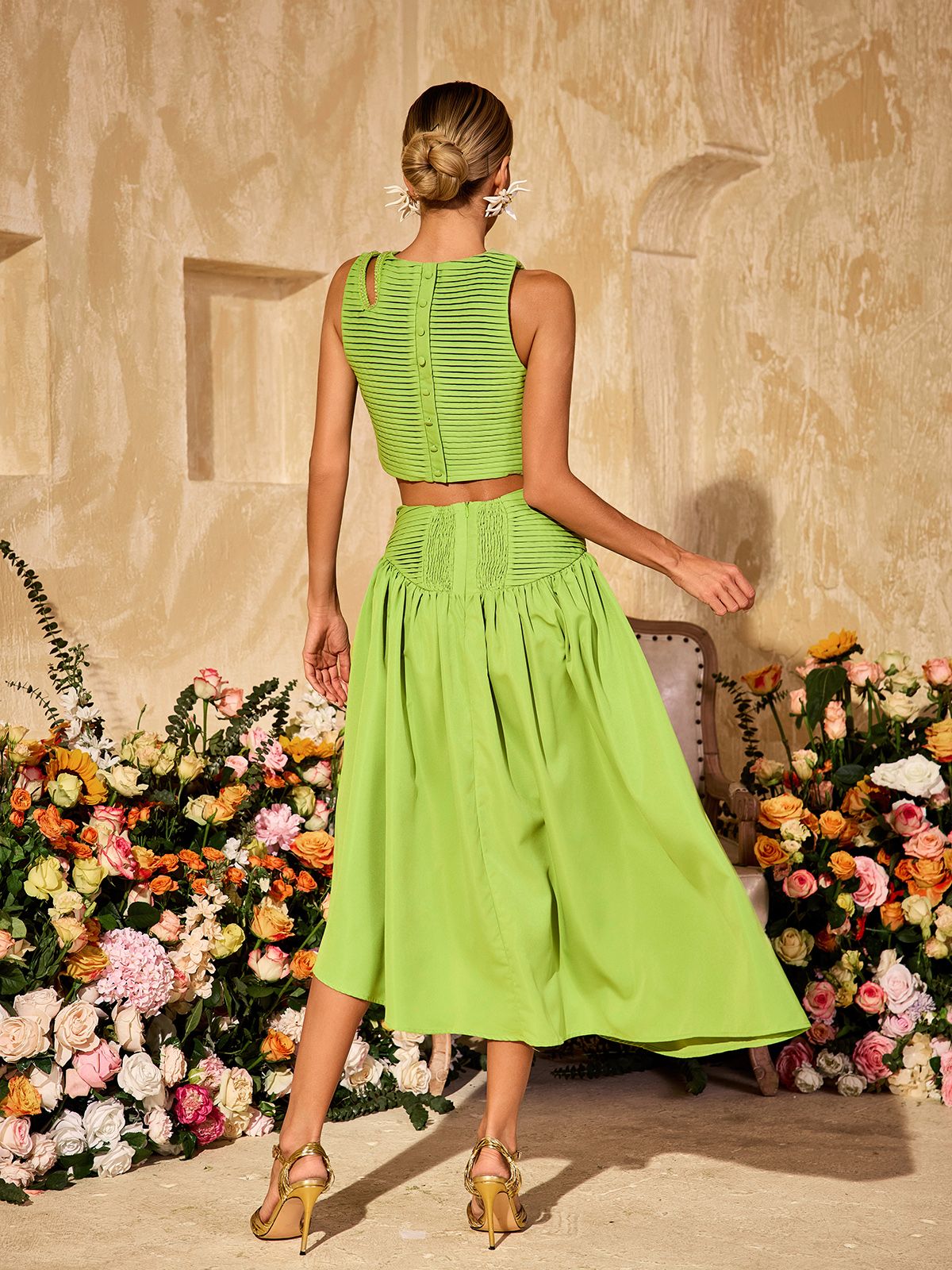 Alka Kolsuz Fırfırlı Etek Seti