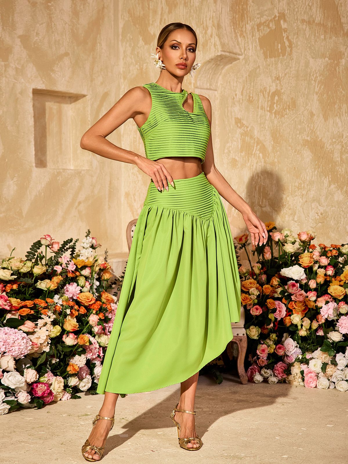 Alka Kolsuz Fırfırlı Etek Seti