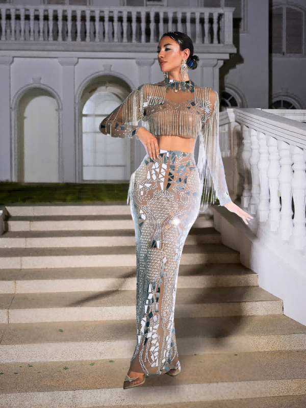 Alvin Akrilik Franj Skirt Seti