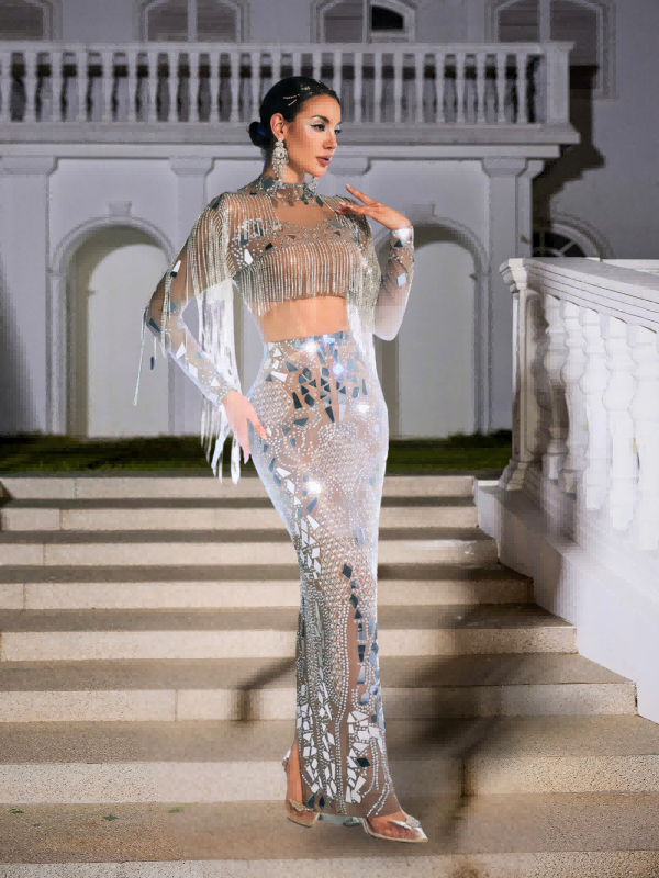 Alvin Akrilik Franj Skirt Seti