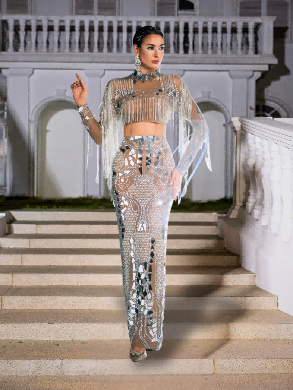 Alvin Akrilik Franj Skirt Seti