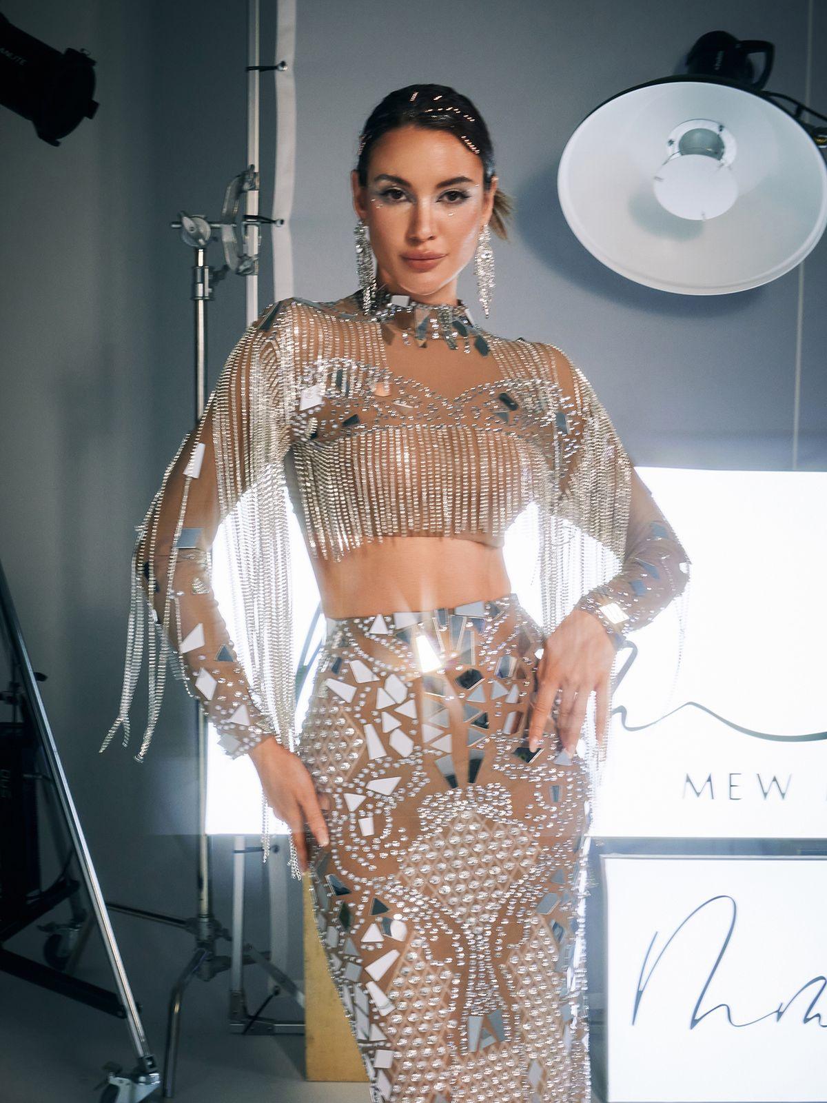 Alvin Akrilik Franj Skirt Seti