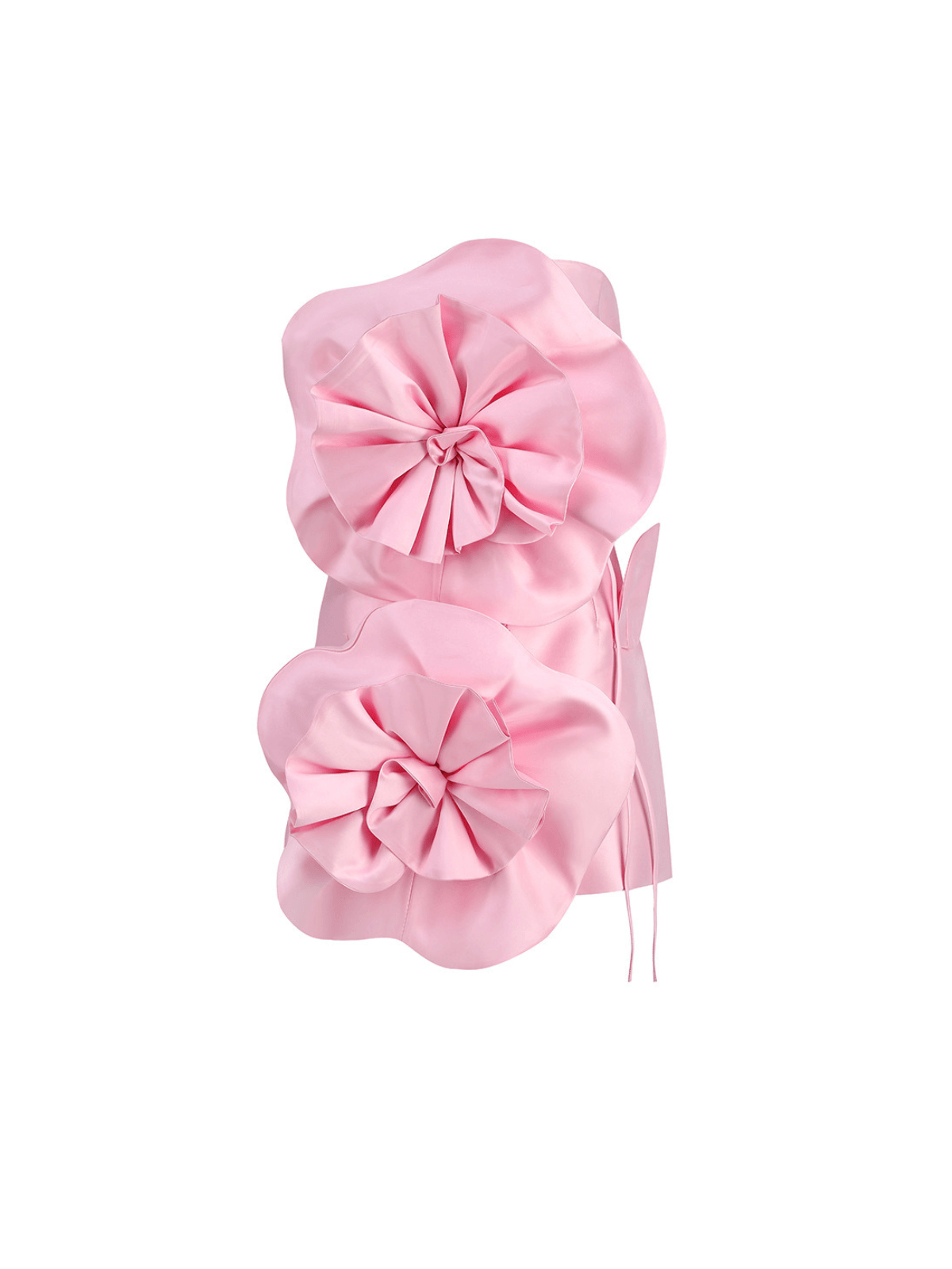 Anwen Askısız Çiçekli Mini Elbise Pembe