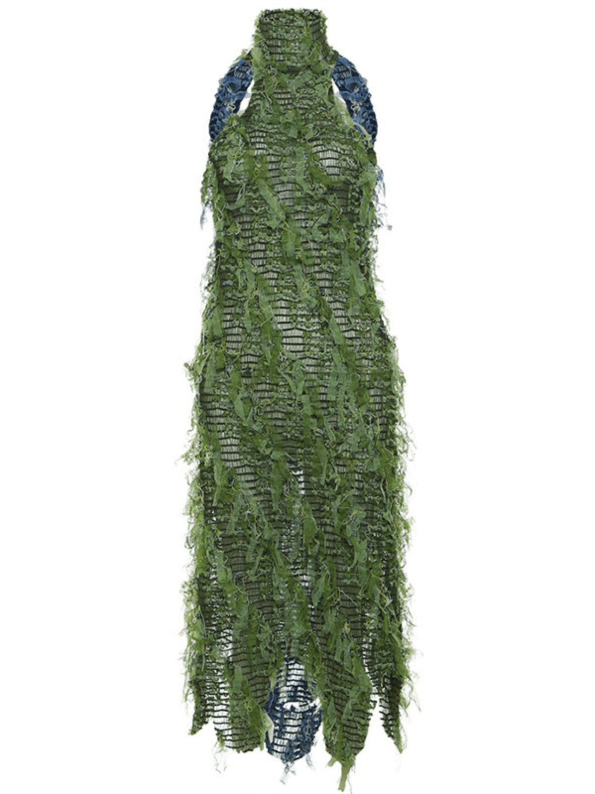 Arlo Halter Yaka Sırt Açık Boş Midi Elbise Yeşil