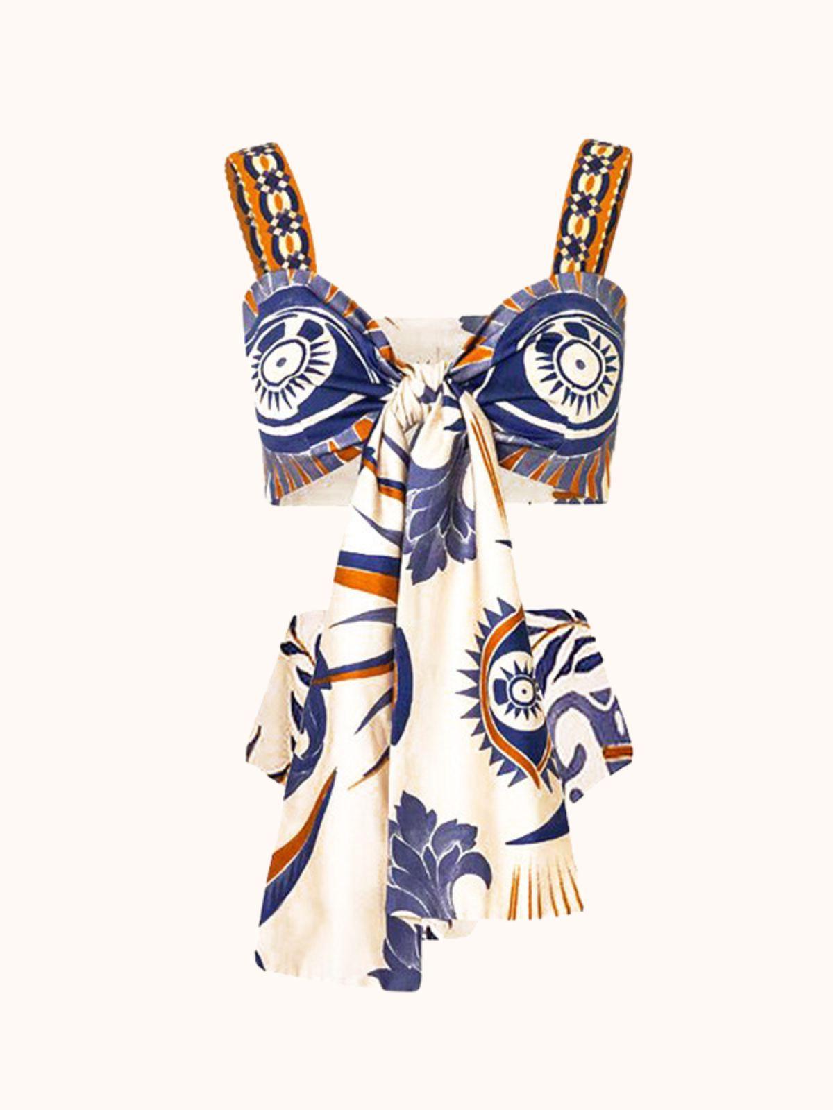 Augusta Baskılı Bikini Üç Parça Set