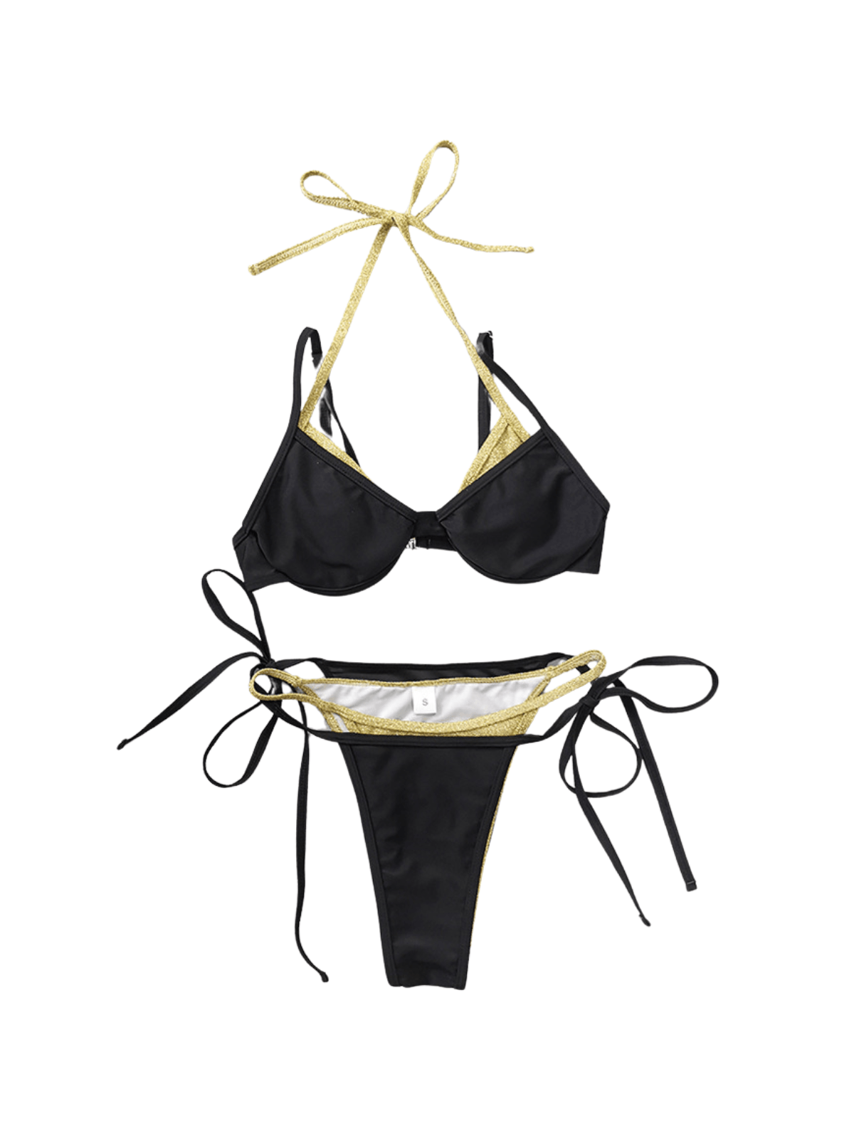 Bragg Dantel Bağlamalı Bikini İkili Set