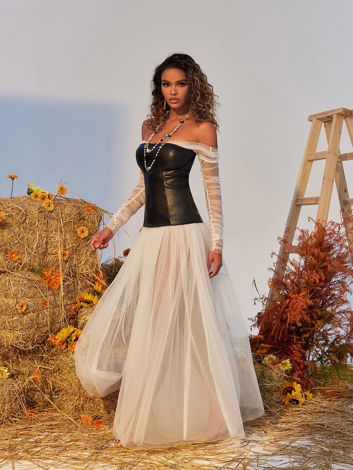 Gasira Tül Maxi Elbise