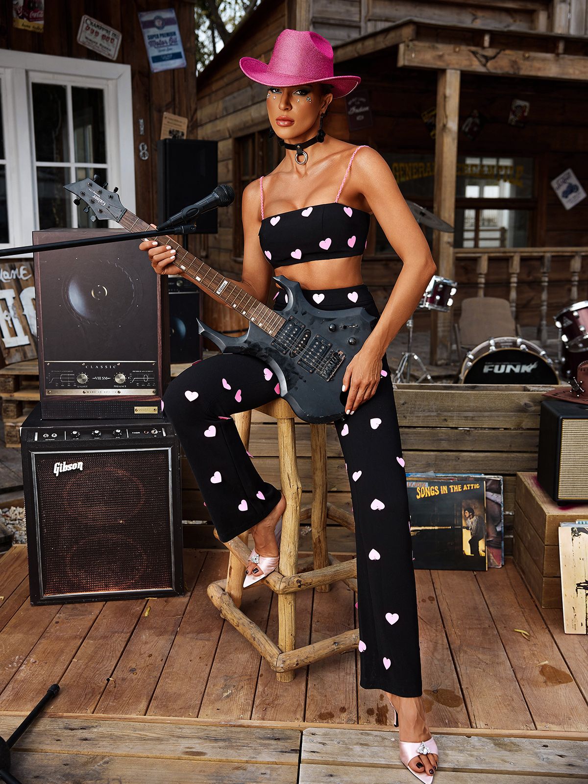 Harini Zincir Kalp Pantolon Seti