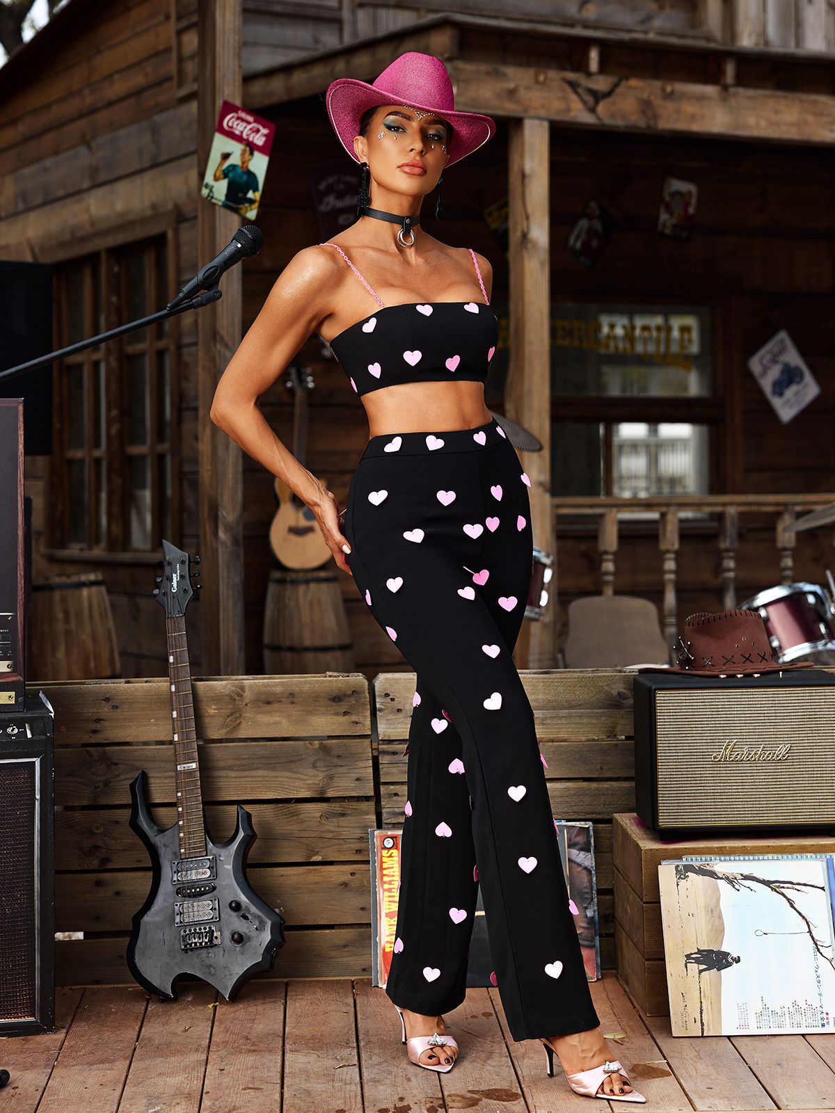 Harini Zincir Kalp Pantolon Seti