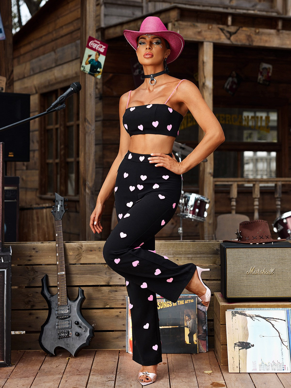 Harini Zincir Kalp Pantolon Seti