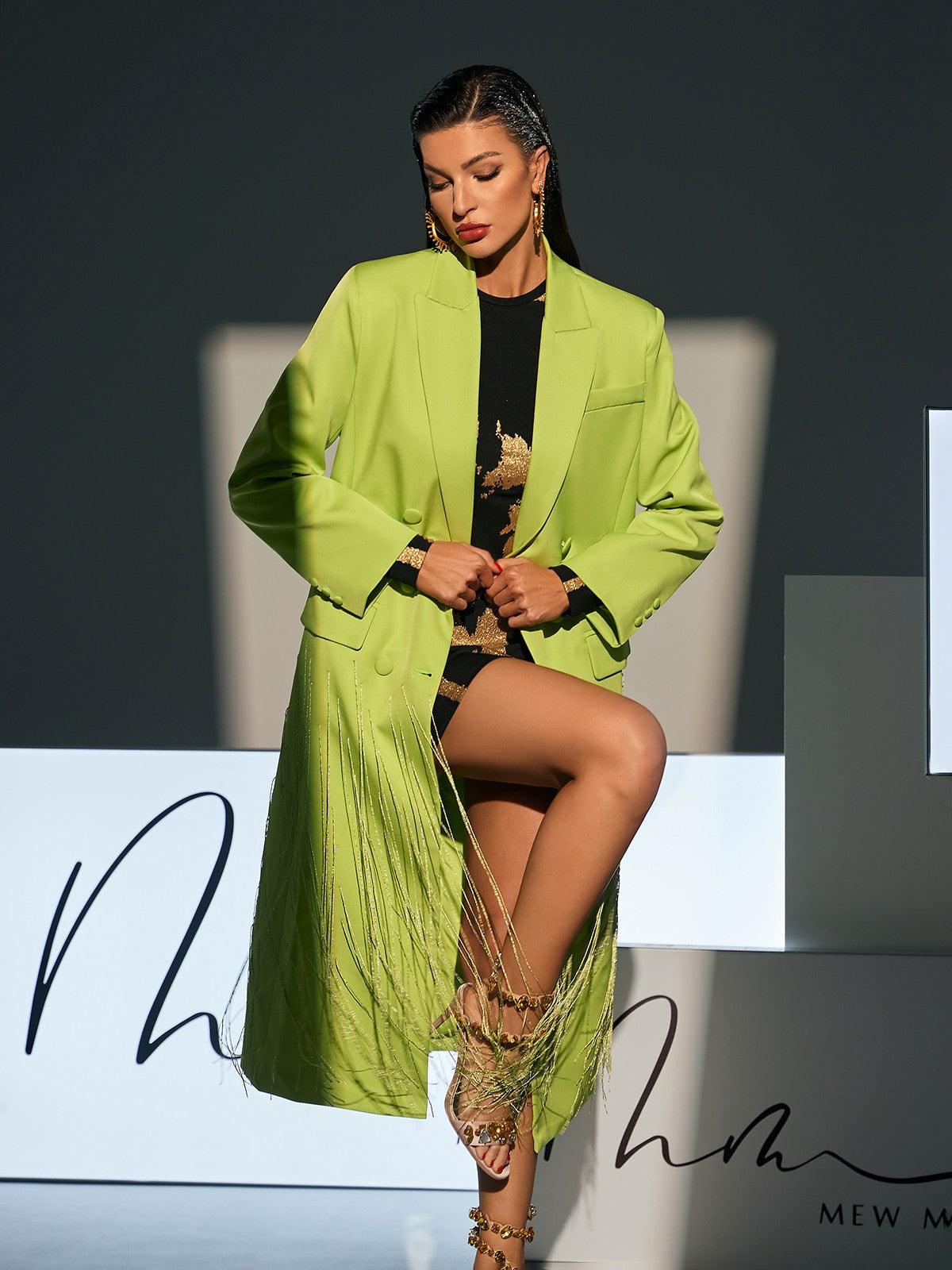 Inigo Kristal Fringe Blazer Kaban