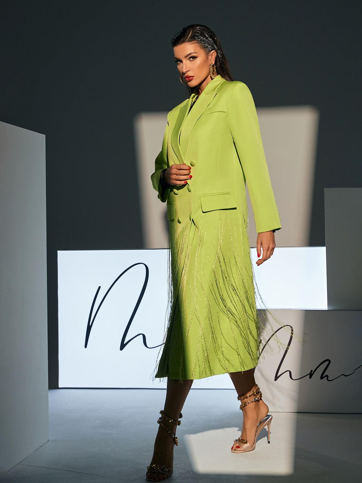 Inigo Kristal Fringe Blazer Kaban