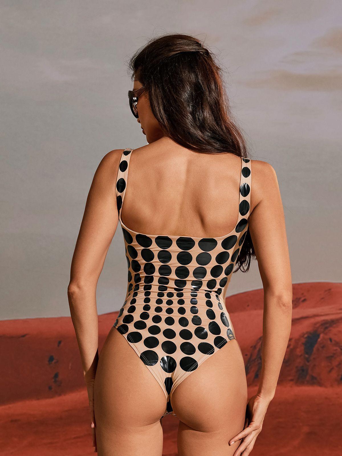 Ishi Nokta Desenli Bodysuit