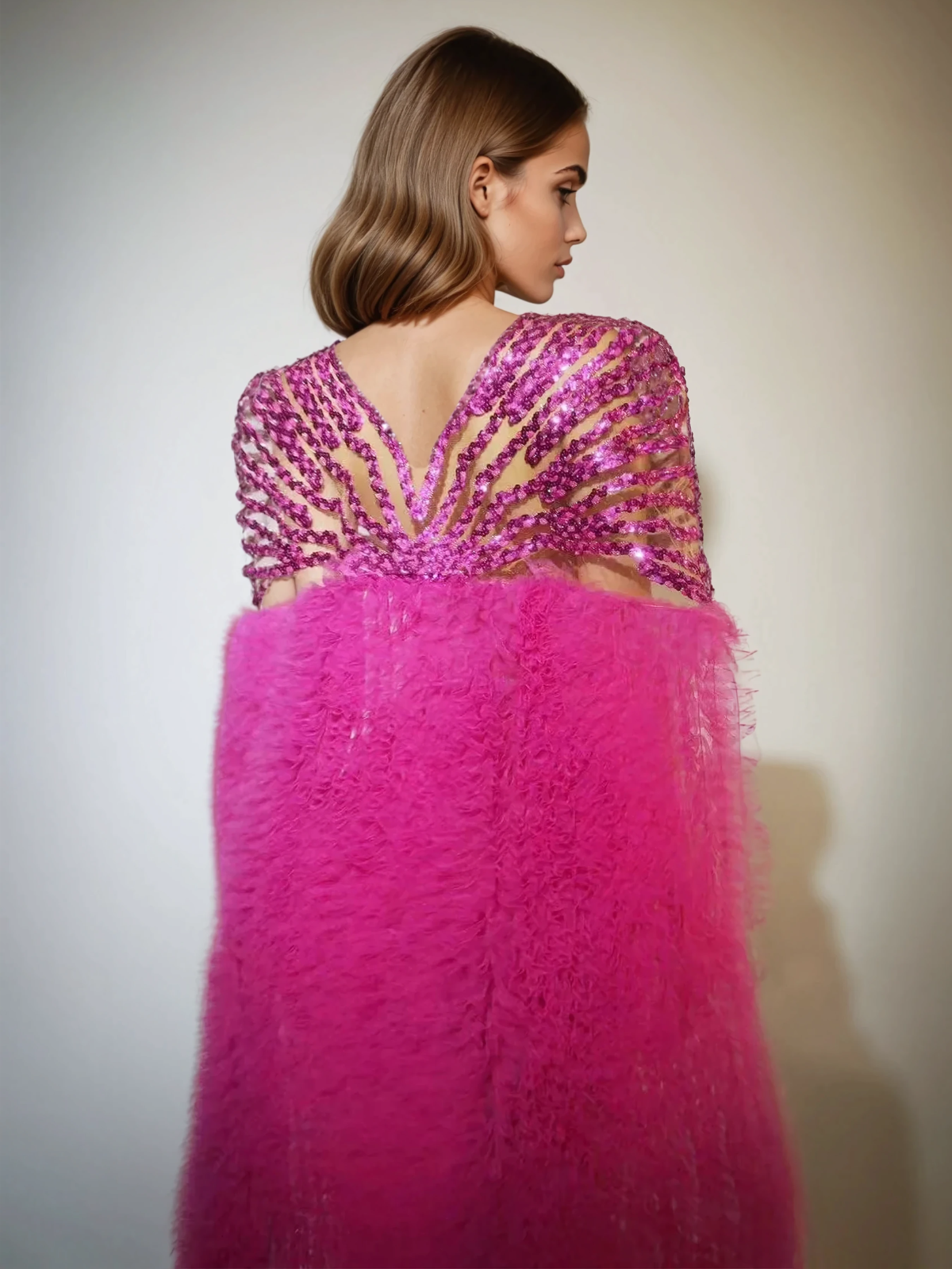 Janeeva Payet Süslemeli Kape Maxi Elbise