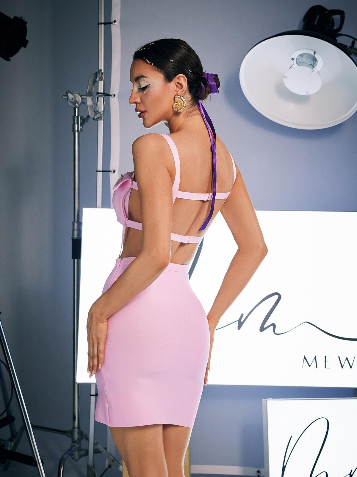 Jehu Spagetti Hollow Bandaj Elbise