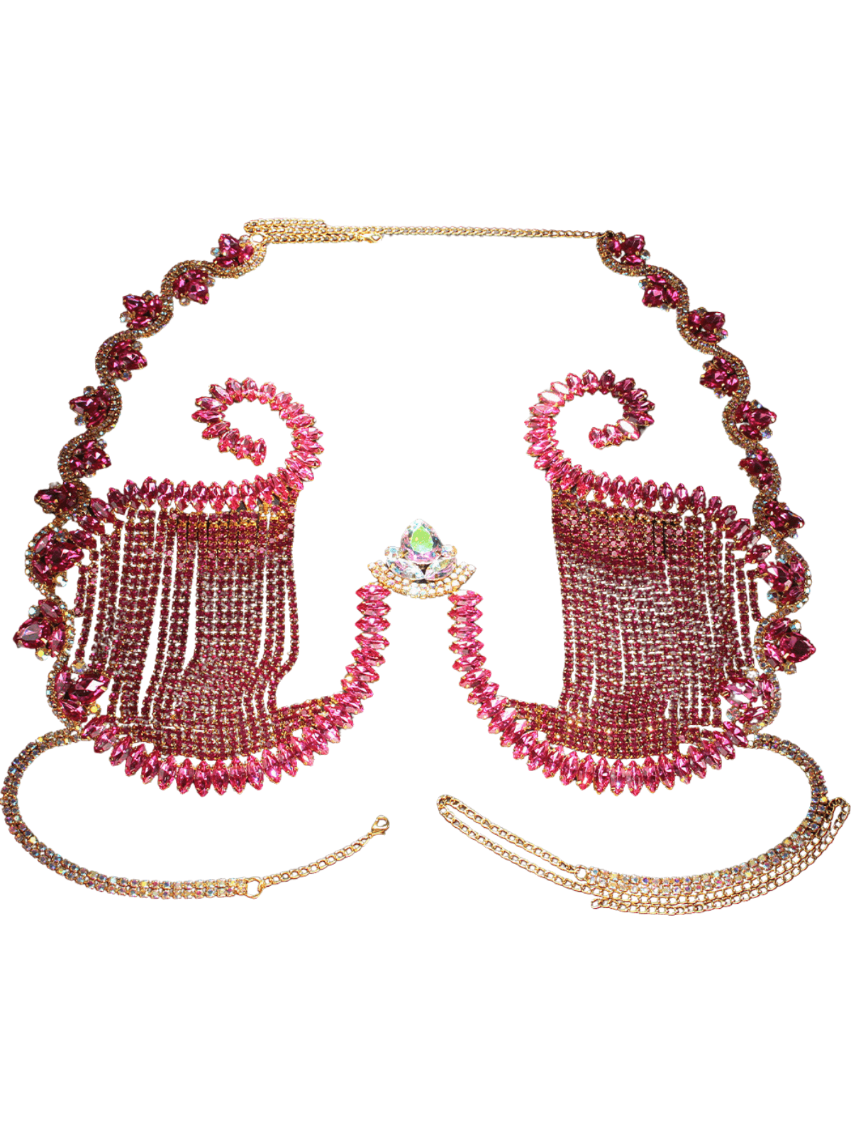 Kalindi Halter Yaka Rhinestone Bralette