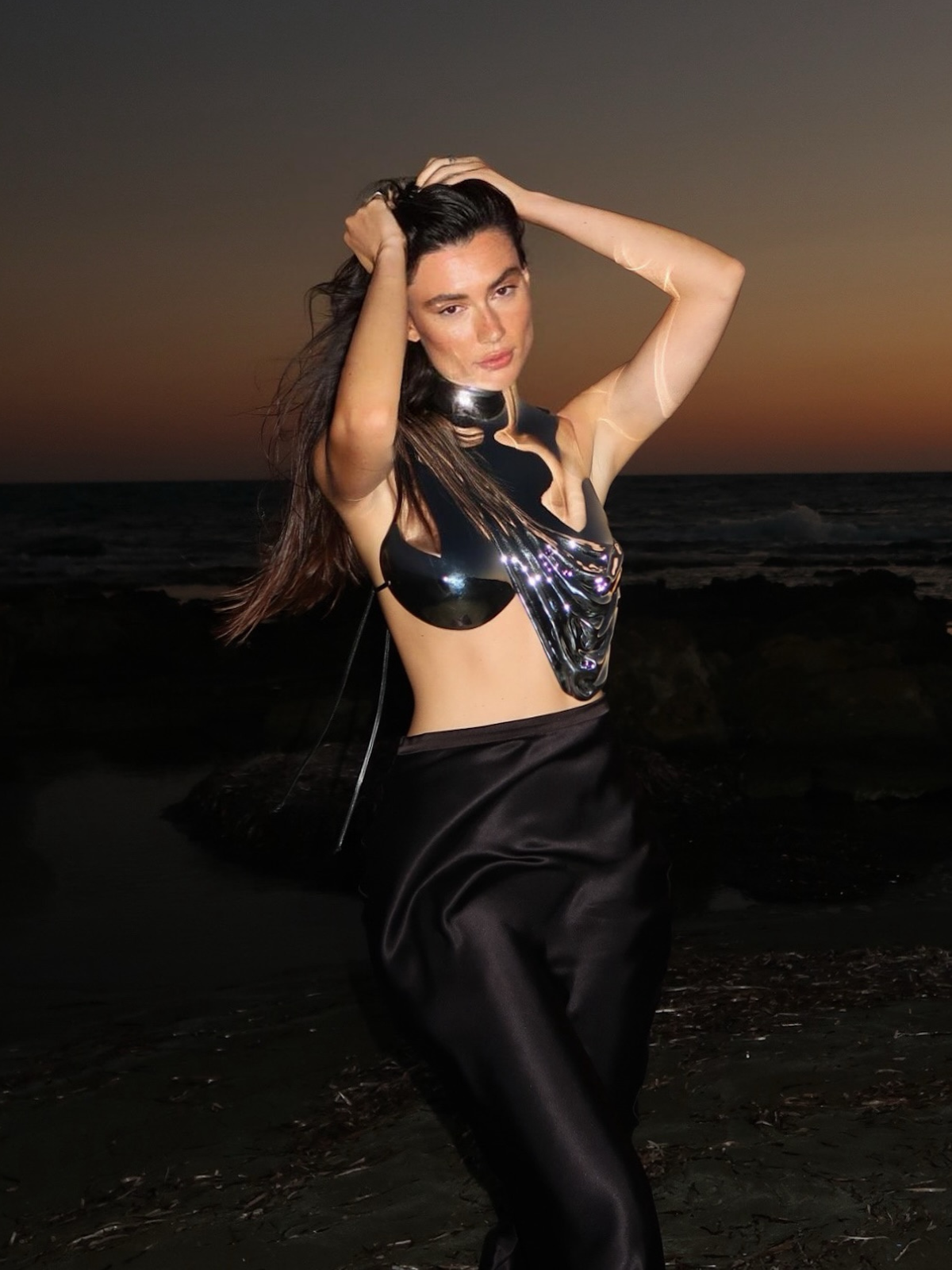 Kari Kolsuz Drapery Zırh Üstü Gümüş Renk