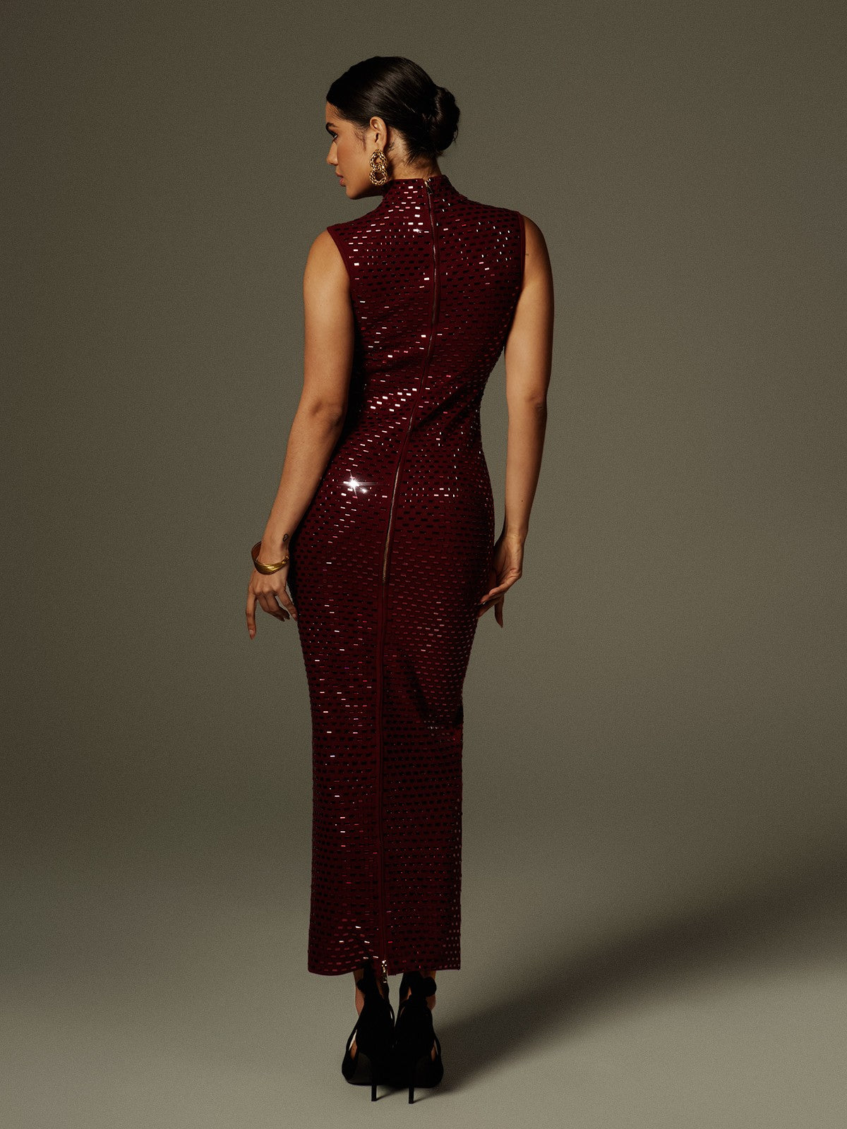 Marius Kolsuz Taşlı Maxi Elbise