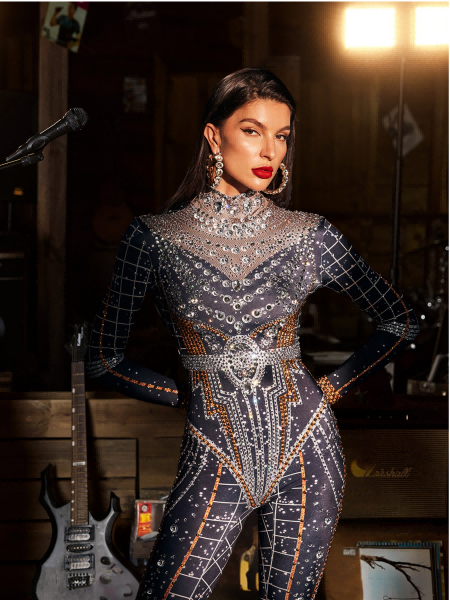 Micaela Desenli Rhinestone Tulum