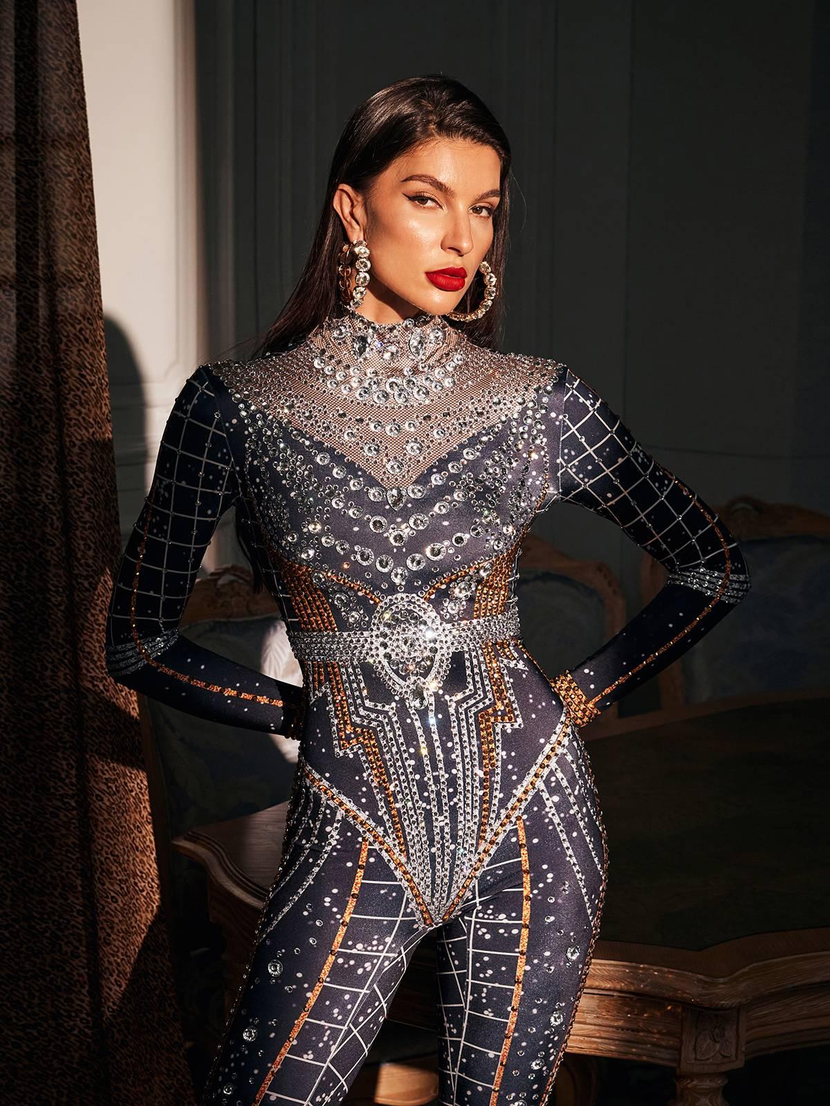 Micaela Desenli Rhinestone Tulum