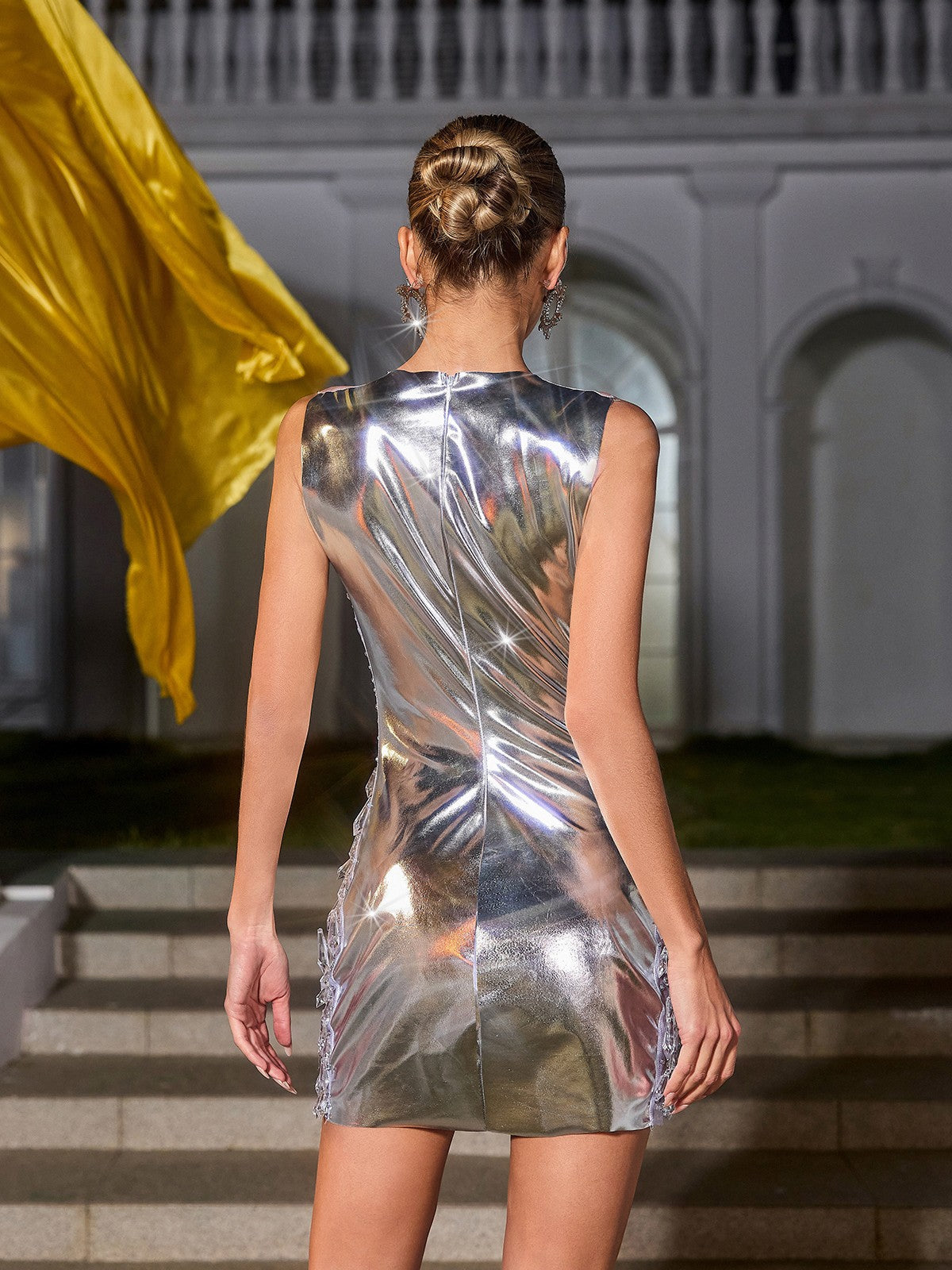 Myxenna Süslemeli File Mini Elbise