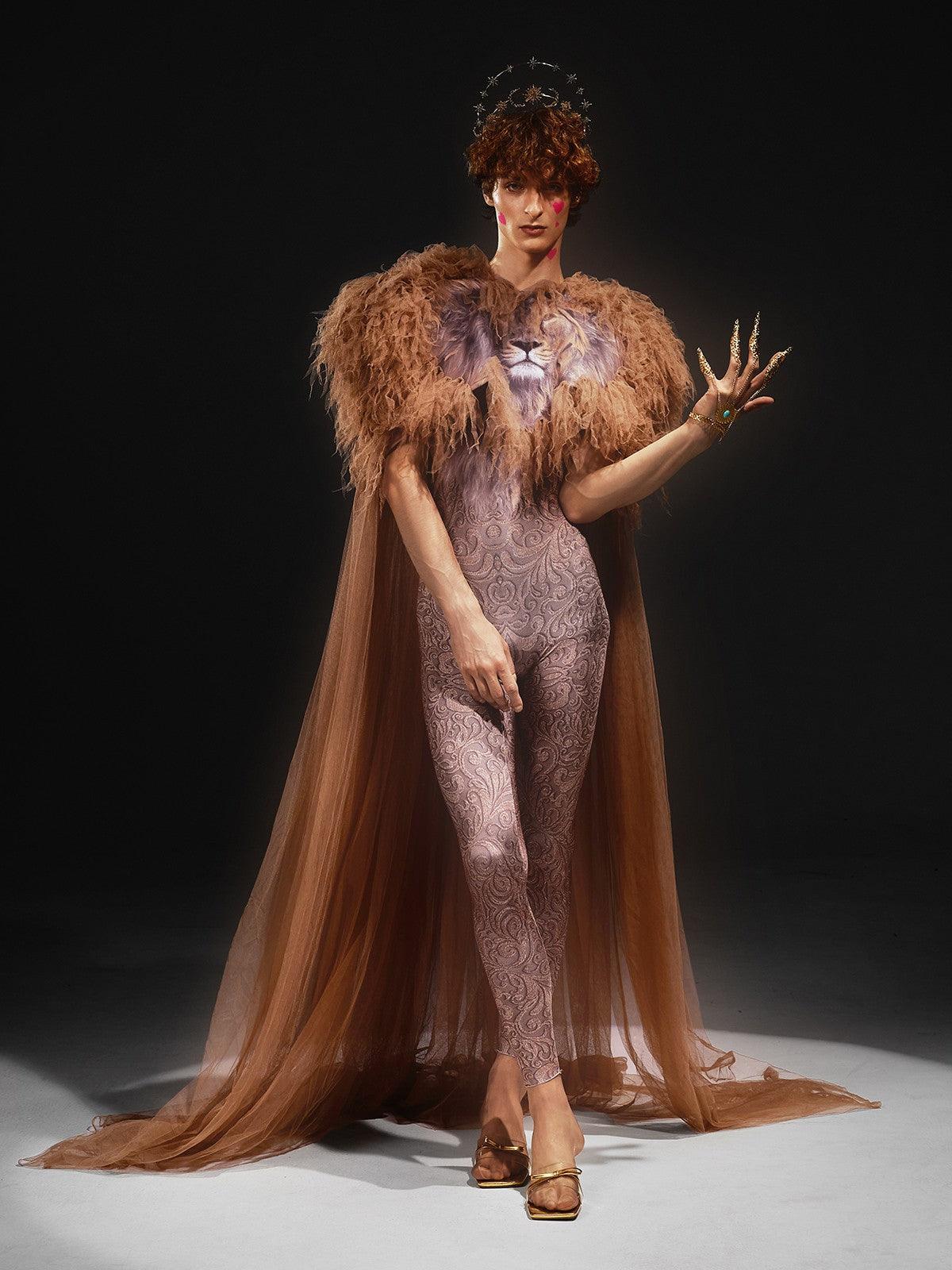 Othello Baskılı Pelerin Tulum