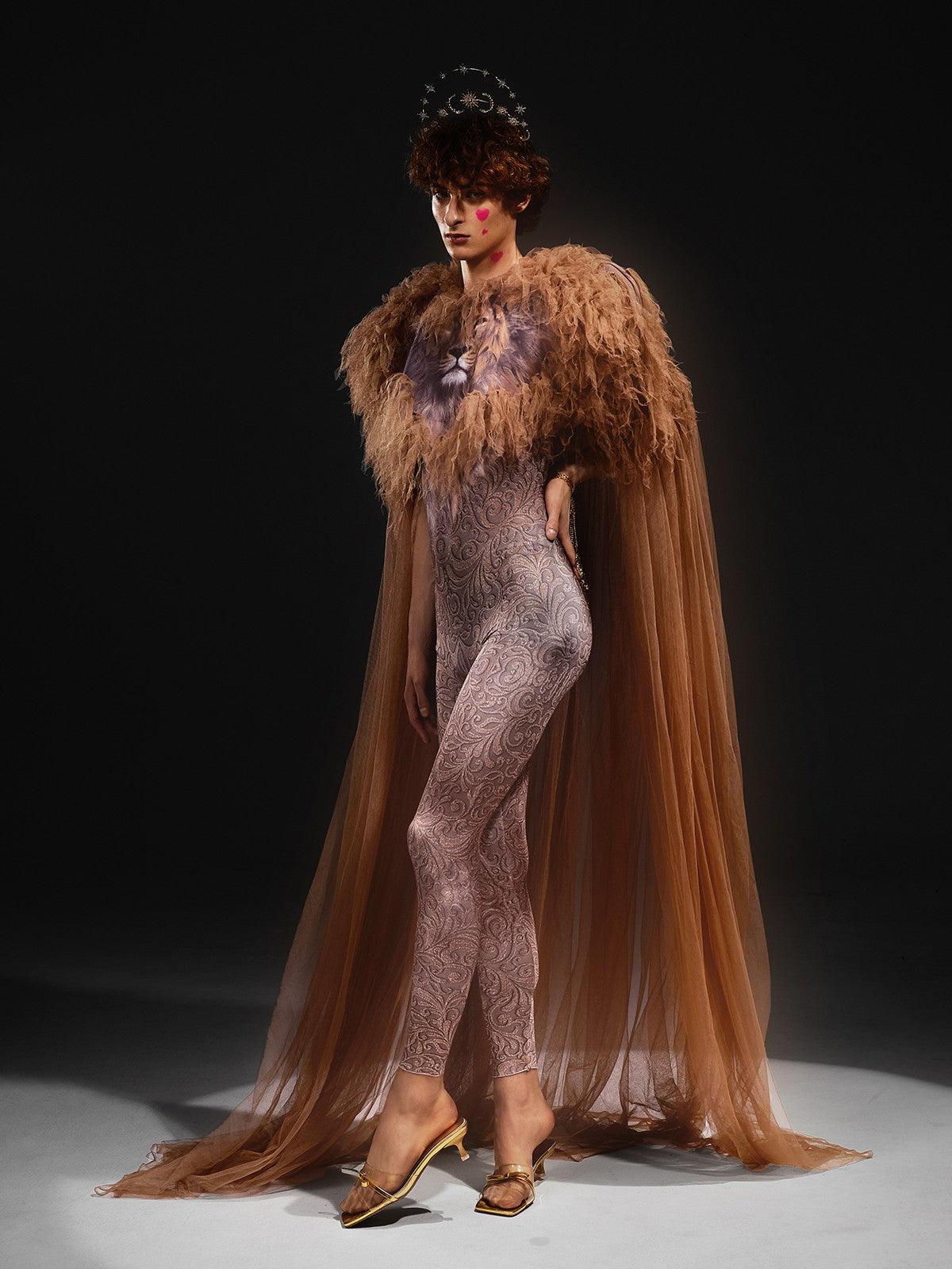 Othello Baskılı Pelerin Tulum